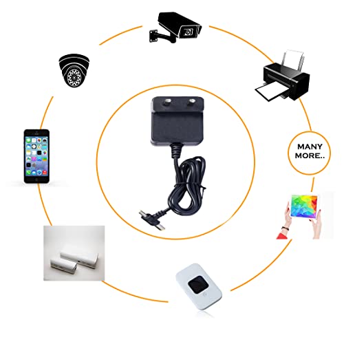 Image of D25 12 Volt 1Amp Power Adapter For D-Link Dls-2750U Wifi Modem Router, Black