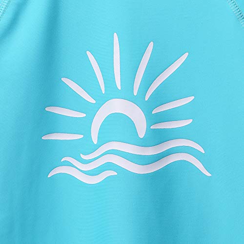 Image of TFJH E Girls & Boys Long Sleeve Rashgurad Swimsuit UPF 50+ Kids Swimwear Sunsuits