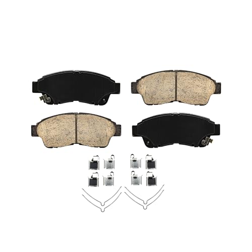 Image of Detroit Axle - 2.2L Front Brake Kit for 1992-2001 Toyota Camry, 1993 1994 | 1995 1996 1997 1998 1999 2000 Disc Brake Rotors Ceramic Brake Pads with Hardware Replacement 10.04 inch inch Rotors