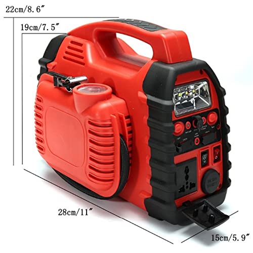 Avviatore di emergenza per auto, booster per batteria 7 in 1, power bank portatile con compressore d'aria integrato e gonfiatore per auto