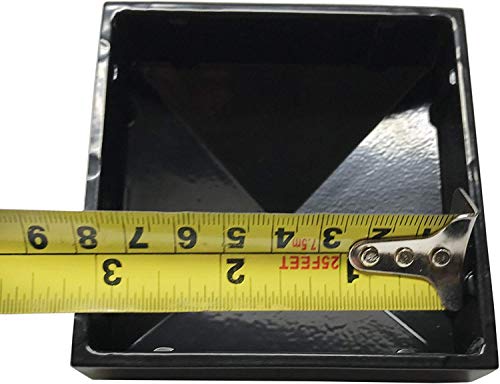 3" x 3" Aluminium Pyramid Post Cap for Metal Posts - Pressure Fit - Black (6 Pack) - Thumbnail 5