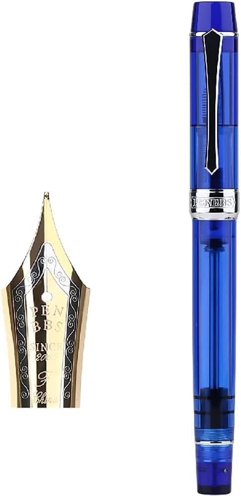 Amazon.co.jp: 万年筆 Penbbs 355 ピストン充填万年筆 細字 アクリル