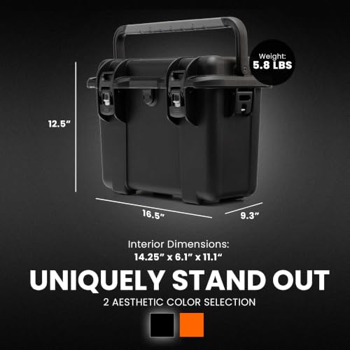 Image of NANUK T30 Waterproof Storage Box - Compact Camping Storage & Gear Box for Outdoor, Marine & Boat Use (16L) - Dustproof, Impact-Resistant Hard Case (16.5 inch x 9.3 inch x 12.5 inch) - Black