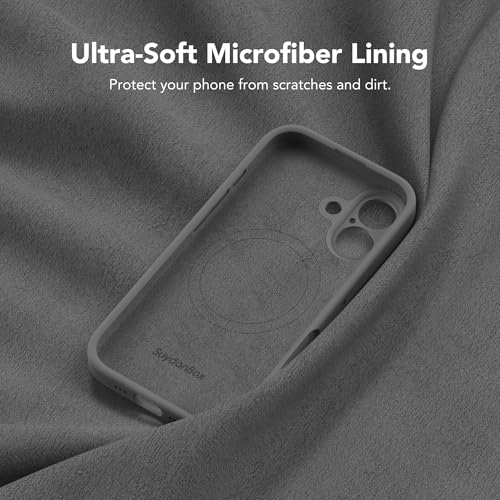 Image of Magnetic for iPhone 17 Case, Compatible with MagSafe, [Full Camera Protection][Screen Protector] Silicone Shockproof Protective Phone Case for iPhone 17 6.3 inch, Dark Gray