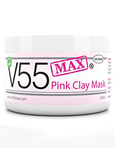 Masque Purifiant pour le Visage à l'Argile Rose - Détoxifie la Peau Réduit les Rides Nettoie Les Pores en Profondeur - Stimule la Production de Collagène pour Homme et Femme - 200 ml Cover