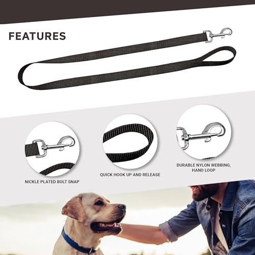Image of Camo Dog Leash - Camouflage Dog Lead Waterproof with Easy Grip Loop - 1 Inch x 4 Feet, Jungle Weave