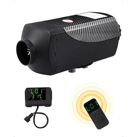 DEXSO 12V 8KW Diesel Air Heater with 10L Tank & Muffler, Parking Bunk Heater with LCD Thermostat Monitor & Remote Control for Trucks, Trailer, Boat and Motor-Home Cover