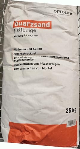 25 kg OPTOLITH® Quarzsand Fugensand feuergetrocknet, Körnung Ø 0,1mm bis 04mm