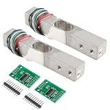 Qury 2 sensori di peso da 5 kg con cella di carico e 2 celle di carico HX711, modulo sensore di peso per microcontrollori fai da te (5 kg + HX711)