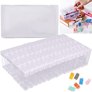 64 Raster Diamant Malerei Aufbewahrungsbox Kunststoff Perlen Nagel Kunst Aufbewahrung Behälter Diamant Malerei Zubehör…
