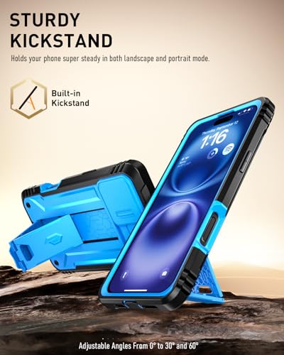 Coque robuste iPhone 16 Plus antichoc militaire avec béquille - 4