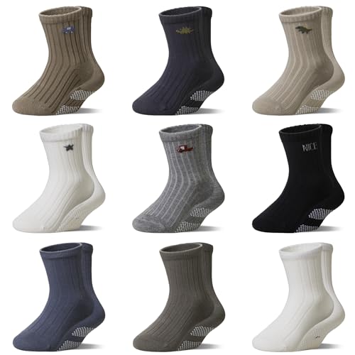 WEVIAS 9-Pair Dinosaur/Car Socks