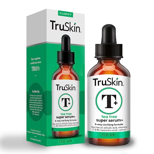 Truskin Tea Tree Super Serum For Face –Clarifying Facial Serum With Tea Tree Oil, Salicylic Acid, Hyaluronic Acid And Niacinamide – Skin Care Made To Unclog Pores & Soothe Unhappy Skin, 2 Fl Oz #TOP6