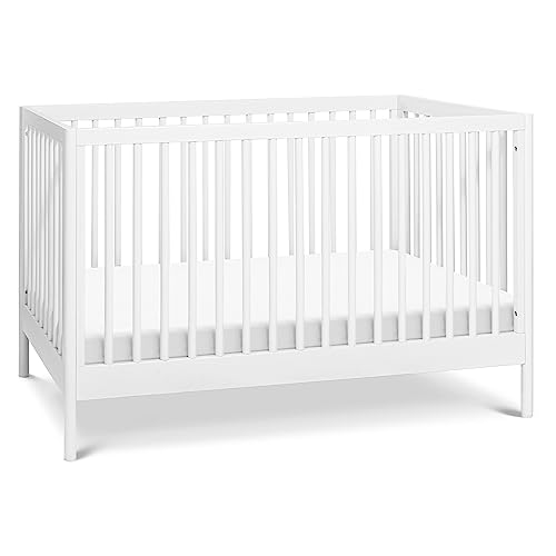 Image of DaVinci Birdie 3-in-1 Convertible Baby Crib with Wooden Toddler Bed and Daybed Conversion - Durable, Easy to Assemble & GREENGUARD Gold Certified - 4 Adjustable Mattress Heights - White