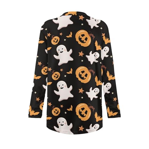 Image of Forchrinse Red Ladybug Cardigan for Women Causal Long Sleeve Open Front Cardigans Sweater Fashion 2024 Fall Coat with Pockets