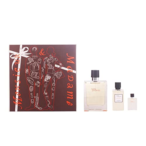 Preisvergleich Produktbild Hermès Terre d'Hermès Geschenkset (Vaporisateur / Spray 100ml, Mini 5ml + Duschgel 40ml)