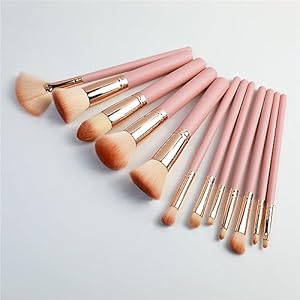 MADALIAN 12pcs Makeup Brush Set Foundation Brush Blush Loose Powder Brush Eyeshadow Beauty Tools