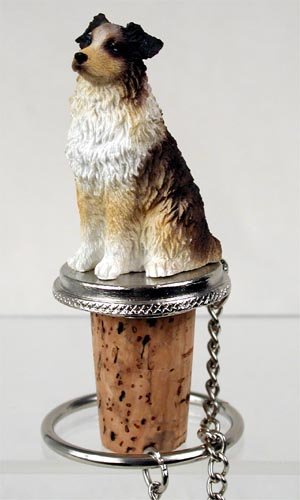 Conversation Concepts Dog Wine Bottle Stopper | Australian Shepherd Cork