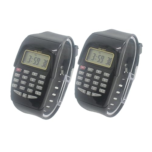 4Pcs Boy Girl Calculator Wrist Watch Portable Geometric Operation Timepiece for Boy Girl Birthday and Comfortable Helps Grasp Math Concepts2