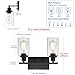 MELUCEE 2-Light Black Wall Sconce Industrial Vintage with Clear Glass Shade and Metal Base, Bathroom Vanity Lights Hallway Light Fixture Sconces Wall Lighting (Patent No.: US D963914 S)
