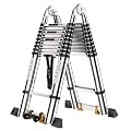Telescoping Telescopic Extension Portable - Collap Ladder 30 FT Aluminum Telescopic Conductor, retraction Leader with a Keys, Collapsible Conductor with Spring- Loaded Locking Mechanism for roof