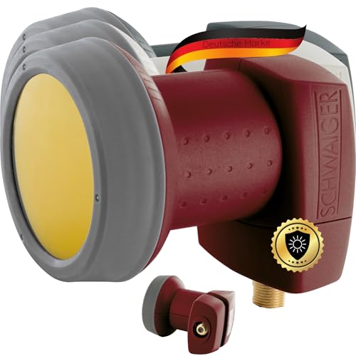 SCHWAIGER 326 Single LNB 1-Participant Sun Protect LNC numérique résistant à la Chaleur Récepteur Satellite Sat Protection Extensible Contre Les intempéries Contacts dorés Rouge
