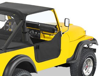 Bestop 5302801 Black Lower Fabric Half Doors For 1976-1986 Cj7/Cj8 #TOP1