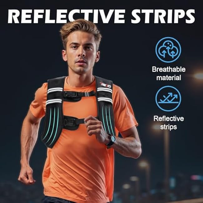 Weighted Vest Woman,6/8/12/16/20/25/30LB Weight Vest for Walking Jogging Workout,Running Vest with Reflective Stripe for Fitness Weight Loss Strength Training