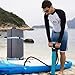 KDAMGOQE Paddleboard Bag, Paddle Board Bag 35.4x17.3x9.5 in Oxford Fabric Hands-Free Paddle Board Backpack with Handle & Buckle Strap Zippered Waterproof Inflatable Paddleboard for Surfboard (Blue)