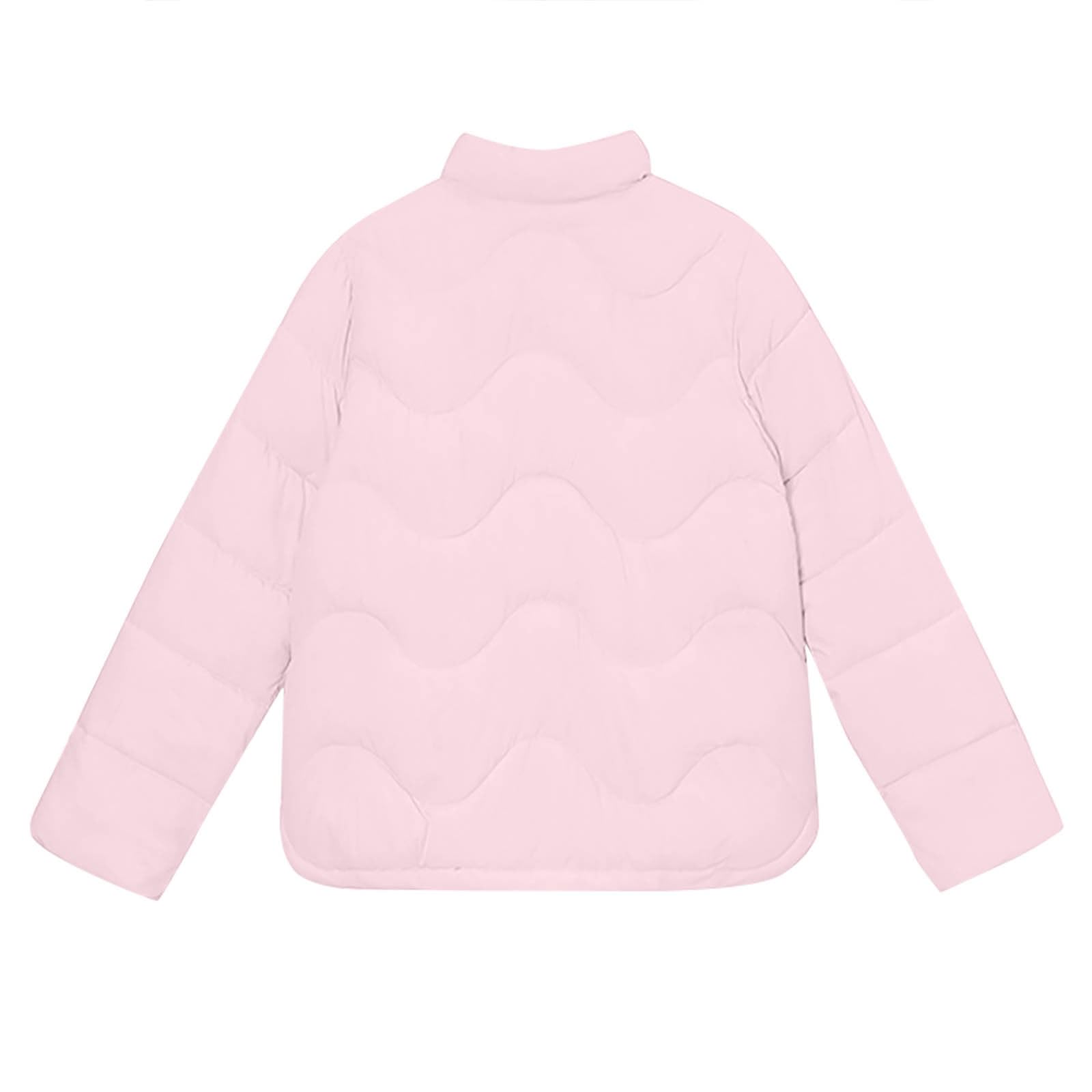 Chaquetas acolchadas para mujer con bolsillos, chaquetas acolchadas para mujer, abrigo de plumón vintage, cuello alto, acolchado, con cremallera, para invierno, cálido, con nudo y botones