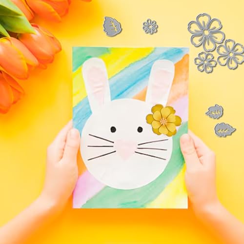 Hollow Flowers Cutting Dies for Card Making, Floral Leaves Die Cuts Flower Embossing Template for Scrapbooking DIY Photo Albums Crafts - Thumbnail 4