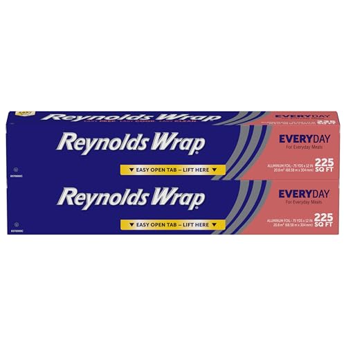Image of Reynolds Wrap Everyday Aluminum Foil Rolls, 12 Inch, 2pk, 225sq ft rolls