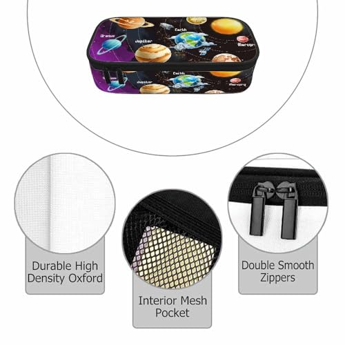 Image of Solar System Pencil Bag Planets Rockets Sun Earth Mars Universe Big Capacity Pencil Case Pencil Pouch Pen Bag for School Students Boy Girl Men Women