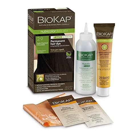 BioKap Dark Chocolate Chestnut 2.9 Rapid Hair Dye 135 ml - works in just 10 mins, permanent, vegan & natural nourishing formula suitable for sensitive skin Cover