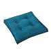 Seat cushion Cojín De Suelo Cuadrado De,Color Sólido Lino Removeable Cojín De Asiento Lavable para Yoga Meditación De La Oficina Patio De La Silla Cojín-Azul 50x50cm(20x20inch)