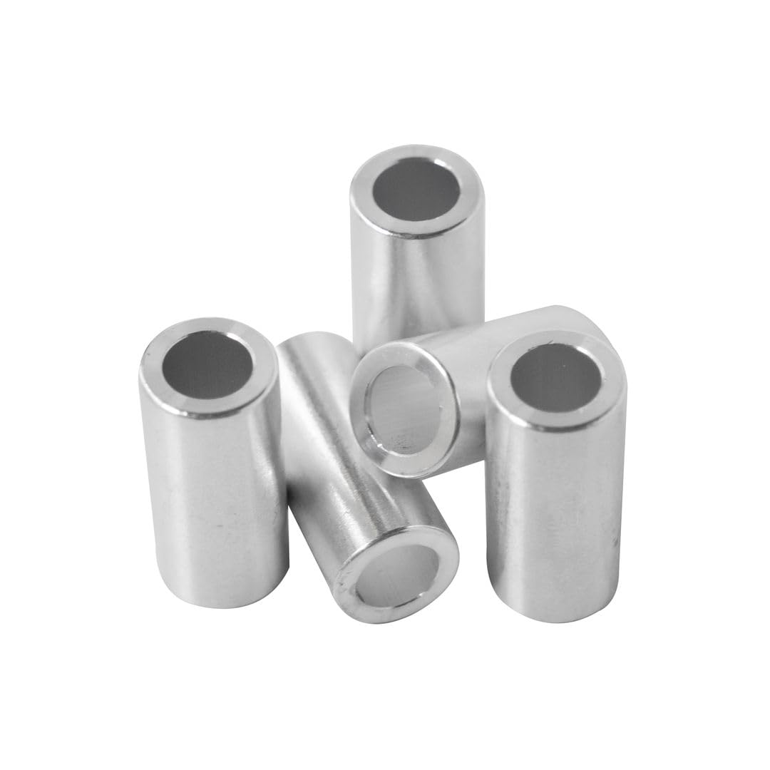 Aluminum Spacer 1/2 OD x 5/16 ID x Choose Your Length, Round Spacer Unthreaded Standoff Bushing Plain Finish, Fits screws bolts 5/16 or M8 by Metal Spacers Online (1-1/16 Length, 25 Pack)