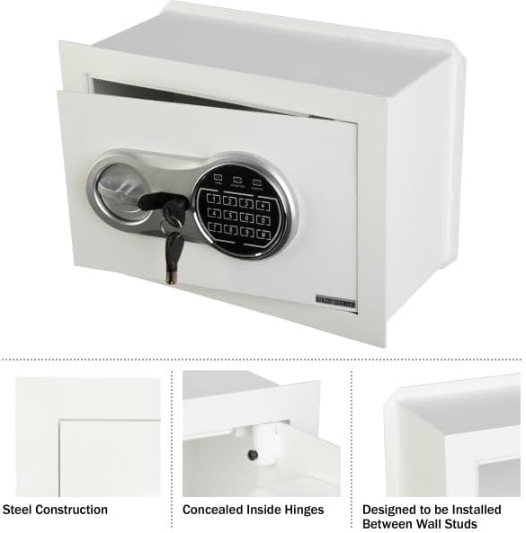 Miniatura 2 de Paragon - Caja de seguridad digital con código de acceso rápido y llave de respaldo, caja fuerte personal para dinero en efectivo o joyas, cajas