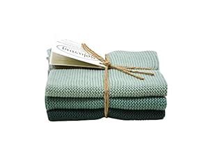 Solwang Bio Baumwolle Spültücher Set Grün 3er