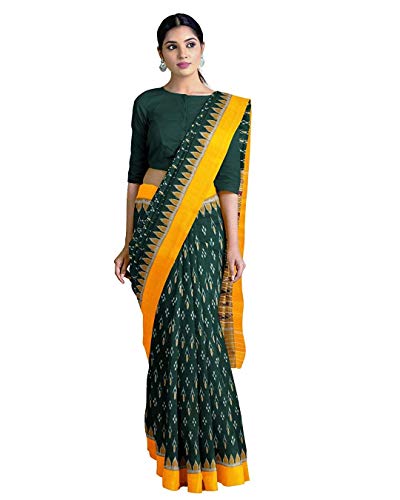 Odisha Handloom Women's Sambalpuri Cotton Saree (Patd001_Multicol...