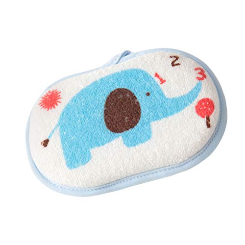 Esponja de banho de bebê TOPBATHY esponja de chuveiro de espuma de algodão macio natural com elefant