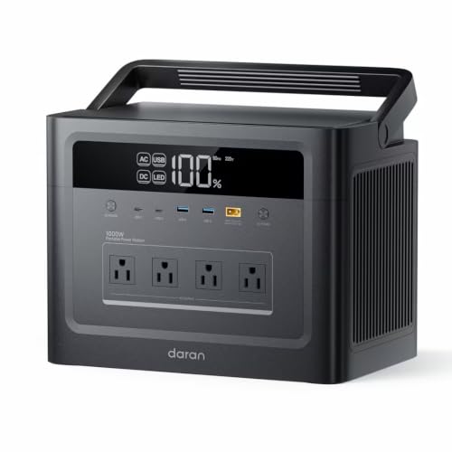 Portable Power Station 1000W, 960Wh Solar Generator Peak 2000W