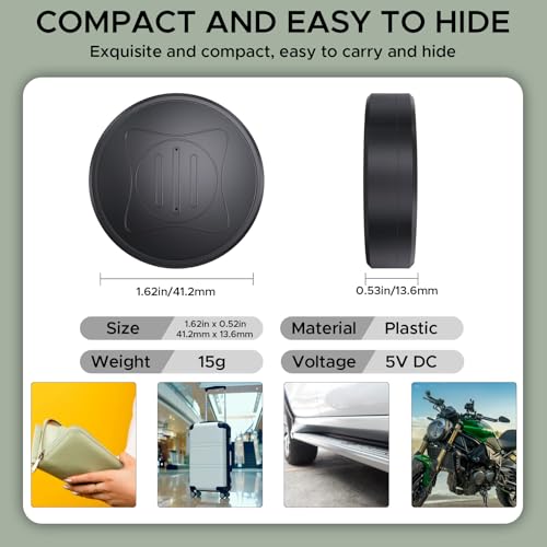 Mini GPS Tracker for Vehicles - Magnetic Real-Time GPS Tracker, Tracking Devices for Cars Hidden, Global Coverage Location Tracker for Kids, Dogs,Trucks/Person, No Subscription Required/No Monthly Fee - Thumbnail 6