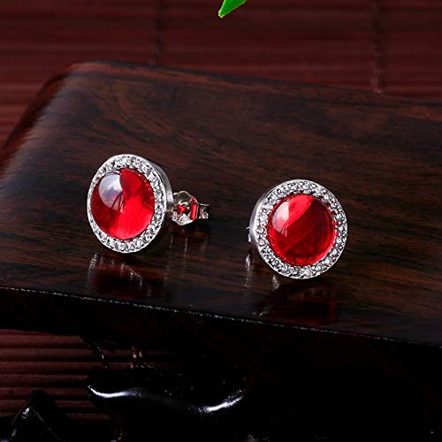 Pendientes de cornalina natural plata 925 mujer joyas con circonitas 3