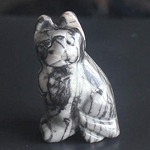 Amazon.com: 1.6'' Hand Carved Mixed Gemstone Crystal cat Figurine