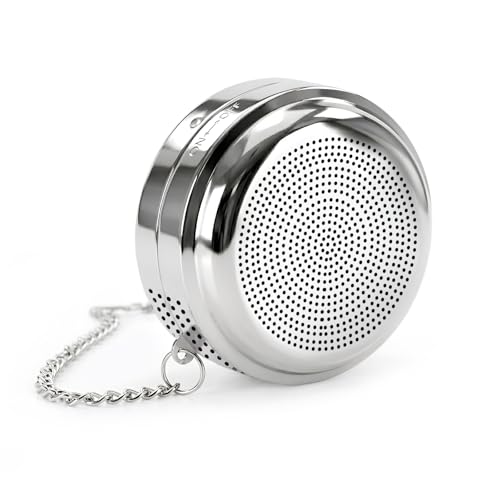 Vsitoo Tea Infuser for Loose Tea, Extra Fine Mesh Tea Strainer Ball - 304 Stainless Steel Reusable Tea Steeper Filter Bag for Brewing Black Tea Rooibos Herbal Tea Spices Seasonings