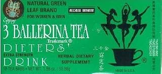 3 Ballerina Tea Dieters' Drink Extra Strength 144 Tea Bags (In 8 Boxes)