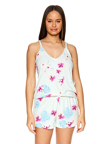 Nanette Lepore Womens Pajamas With Lace Trim - Cami And Short Pajama Set For Women (Skylight, Medium) #TOP17