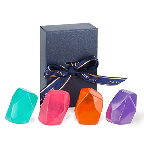ONIYEA Natural Handmade Bar Soap Set of 4 Gift Box Organic Luxury 100% Pure Essential Oil Body/Face/Hand Wash Skincare L