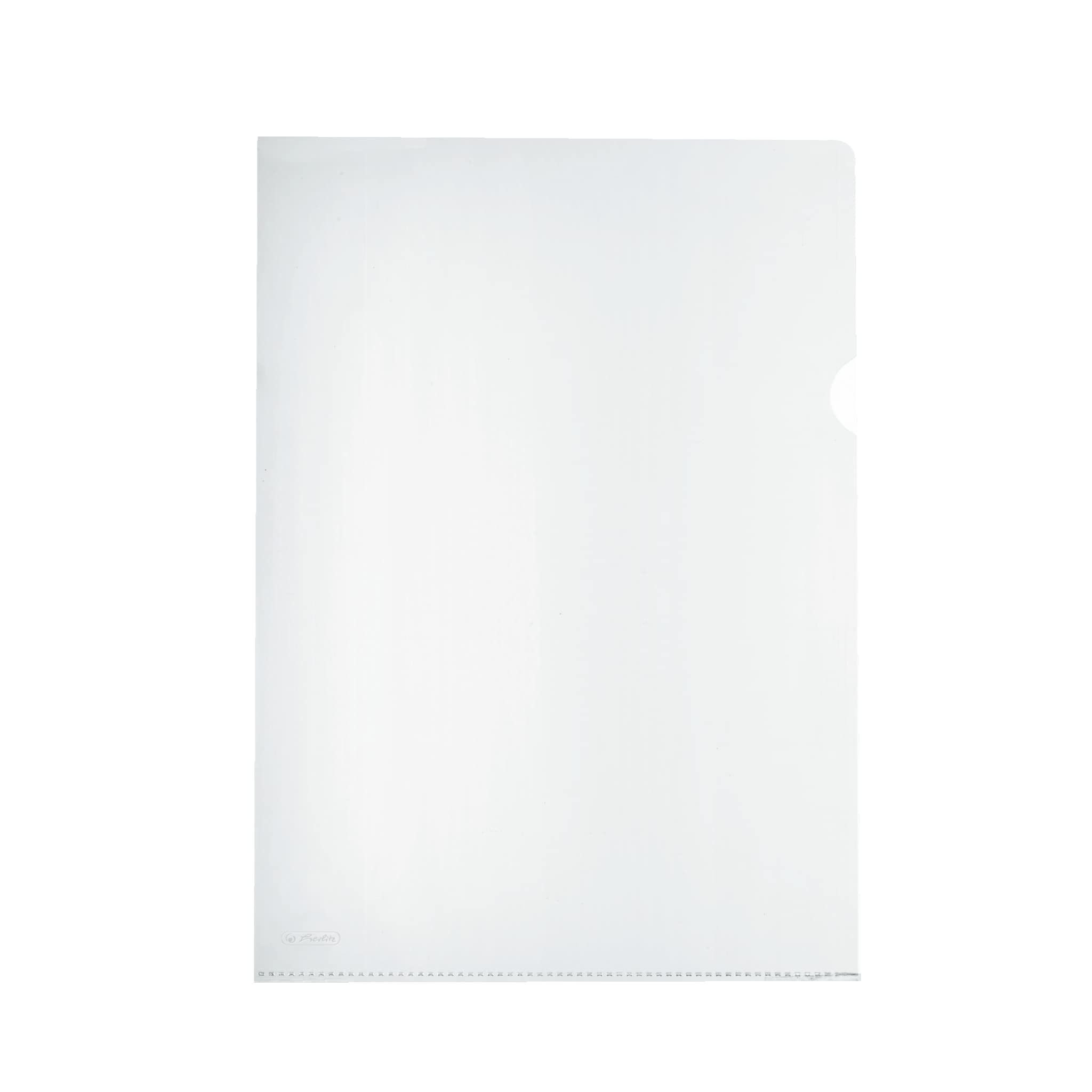 Herlitz 10843746 Aktenhülle A4 Standard, PP, 0,11 mm, transparent glasklar 100er Packung (1000-er Pack, Glasklar)