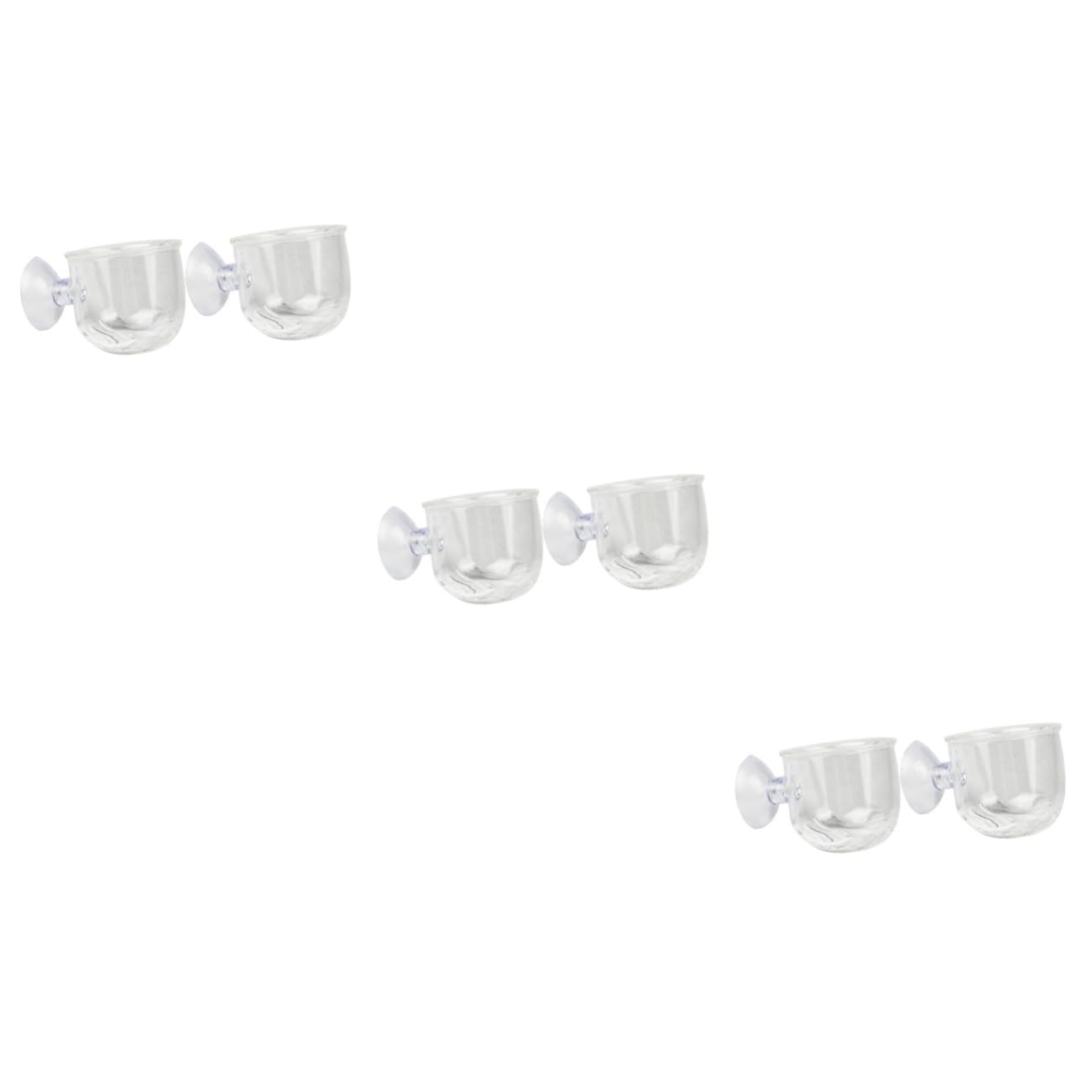 Housoutil 3 Juegos De Comederos para Peces Accesorios para Acuario Vaso De Vidrio para Alimentar De Camarón En Salmuera Suministros Acuáticos (2 Piezas X 3)